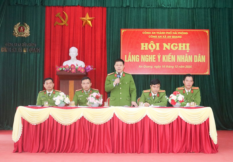 Công an xã An Quang tổ chức Hội nghị Lắng nghe ý kiến Nhân dân